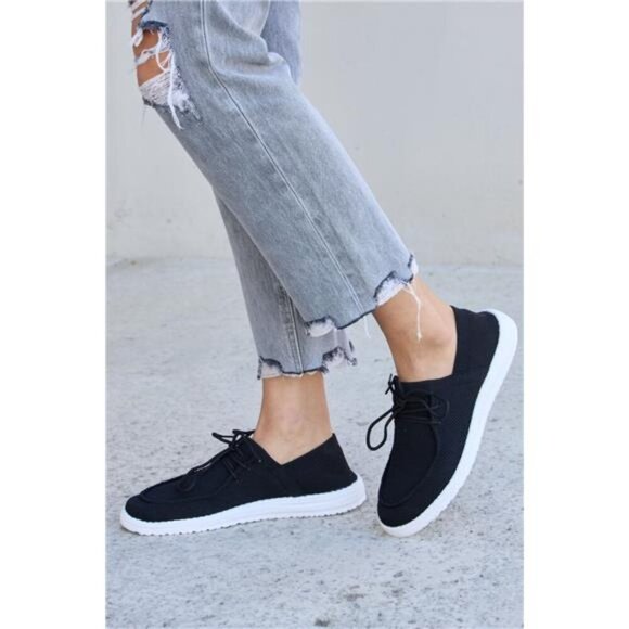 Forever Link Flat Round Toe Lace-Up Sneakers - Picture 3 of 6